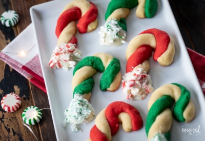 Peppermint Candy Cane Cookies #peppermint #candycane #cookies #christmas #holiday #baking #christmascookie