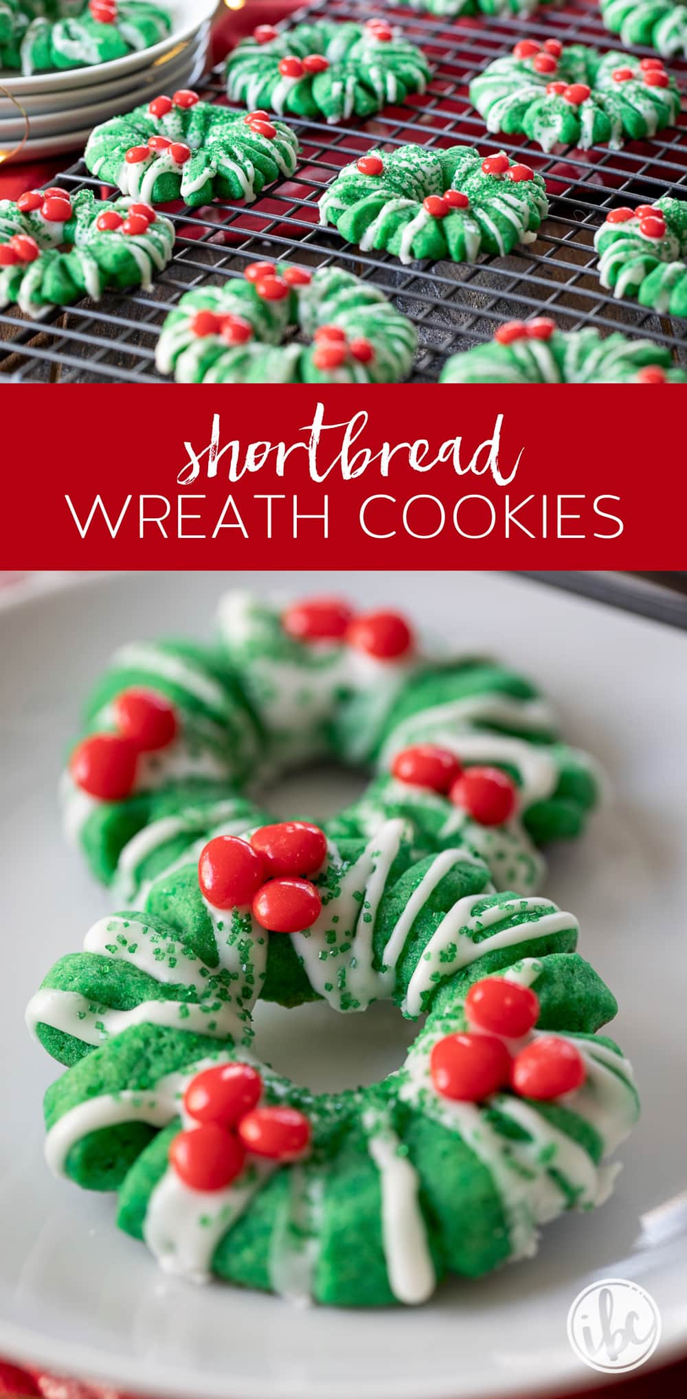 Shortbread Wreath Cookies