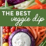 This is easily my favorite Veggie Dip recipe. It's so simple to make and packed with flavor. #veggie #dip #vegetable #dip #recipe #appetizer