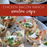 Chicken Bacon Ranch Wonton Cups