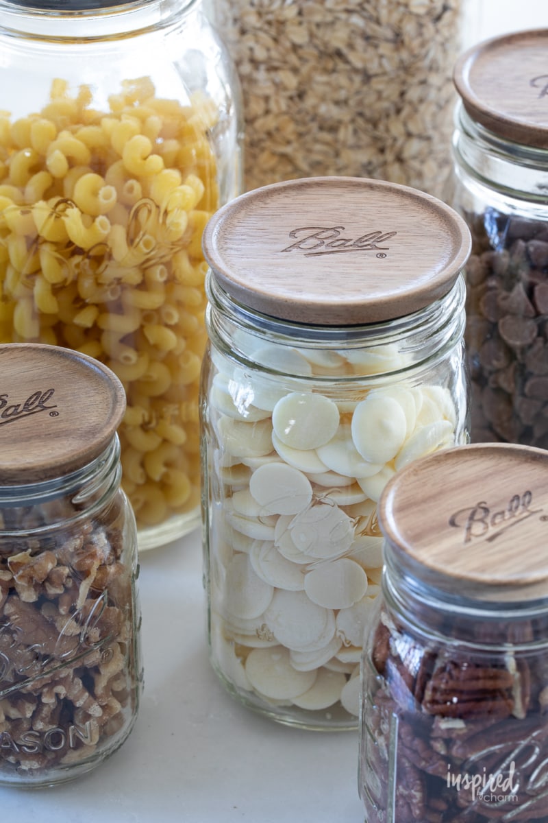 ball jars with wooden lids