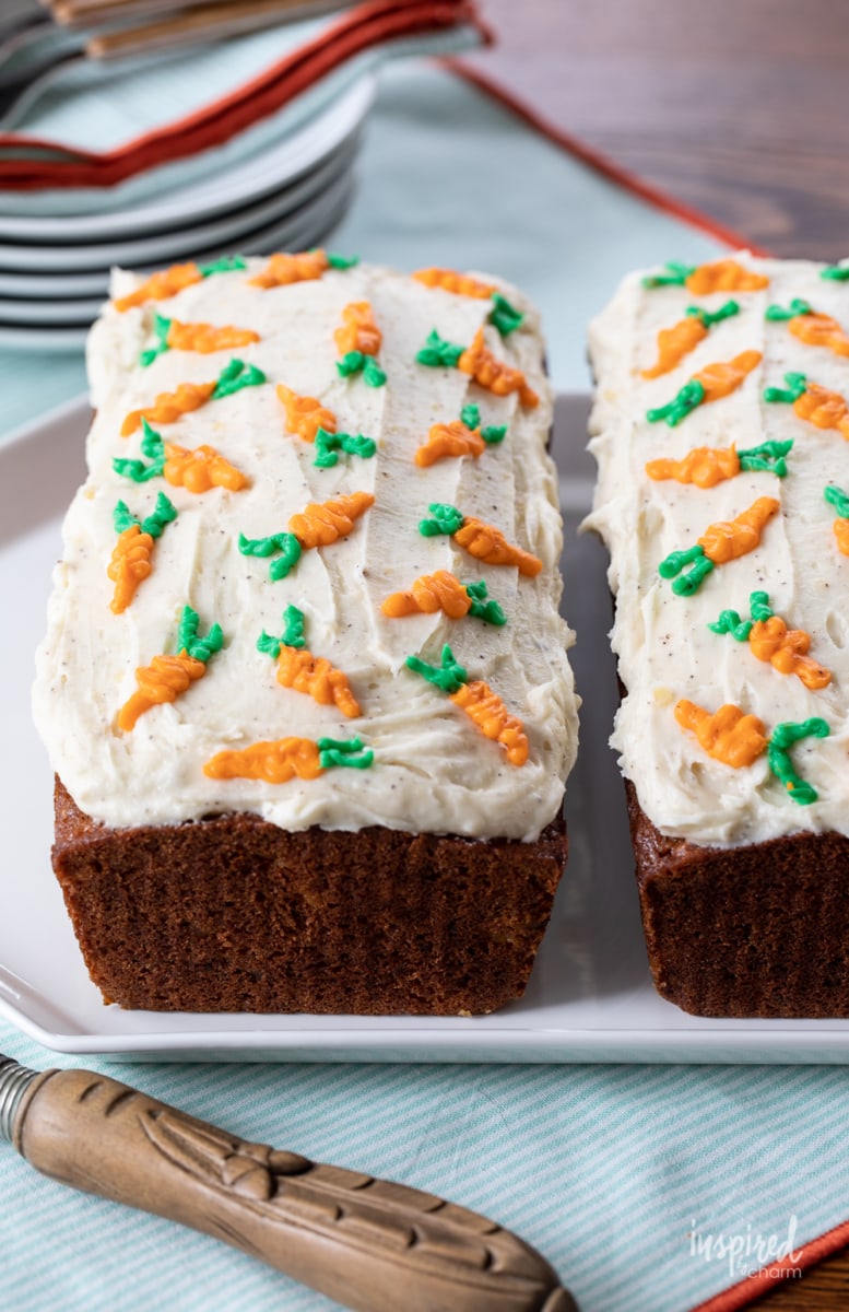 2 loaves carrot cake quick bread