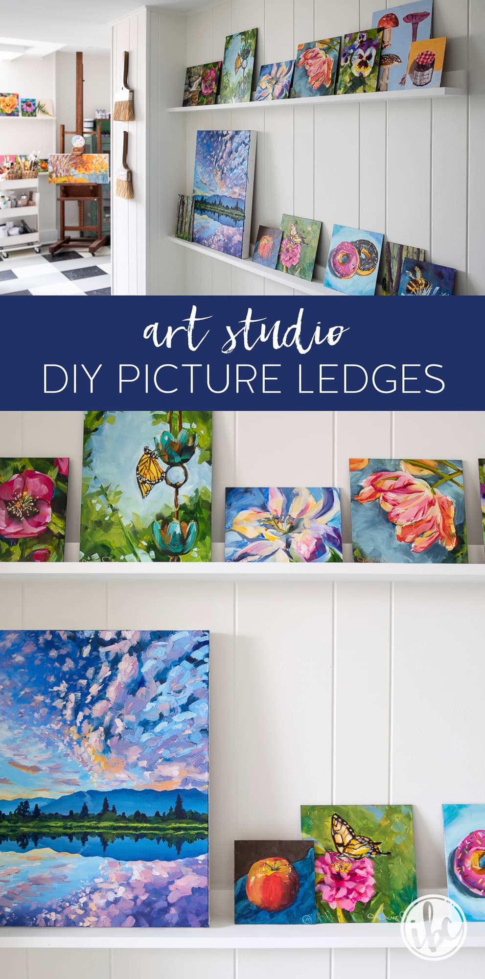 DIY Picture Ledges in my Art Studio