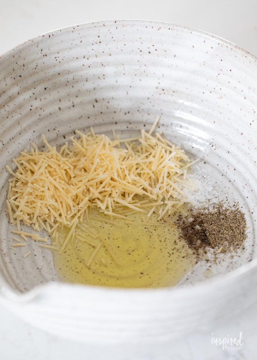 truffle oil, parmesan, and spices