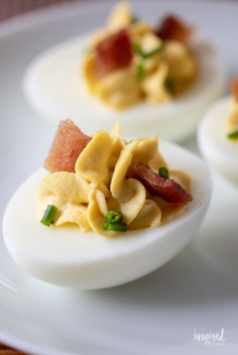 deviled egg with bacon