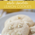lemon and white chocolate chip cookies.