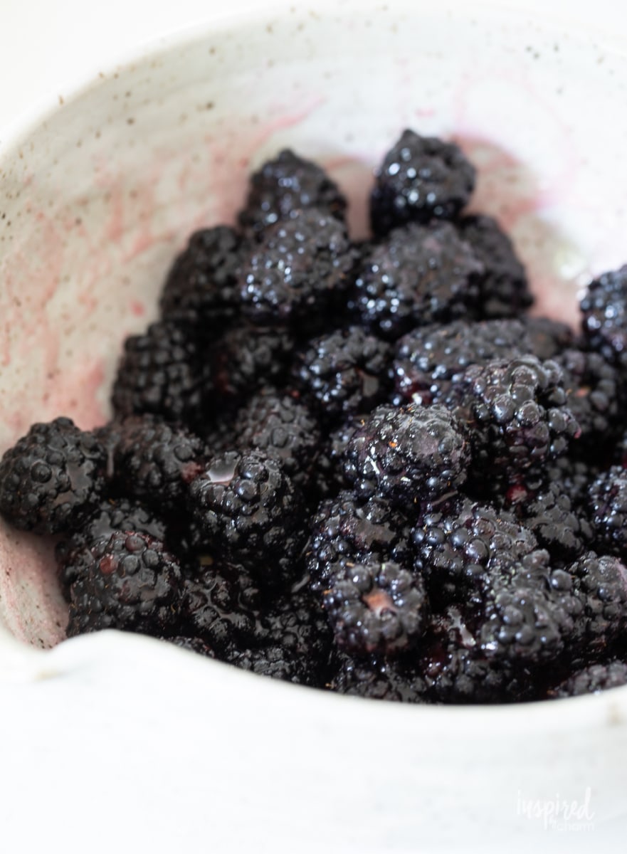 bowl of blackberries.