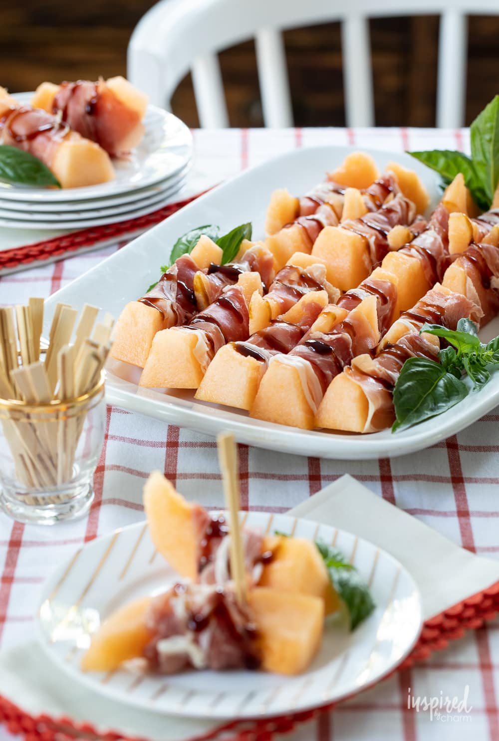 prosciutto melon bite picnic finger food easy elegant transport Italian quick