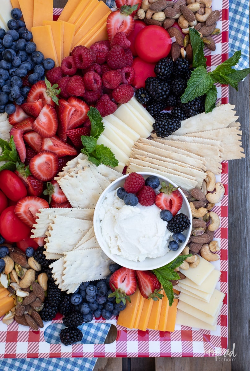 summer berry and cheese board.