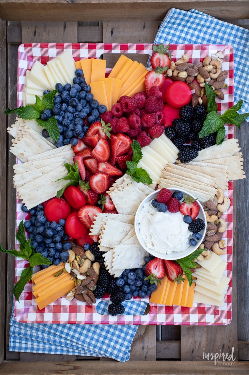 summer berry and cheese board.