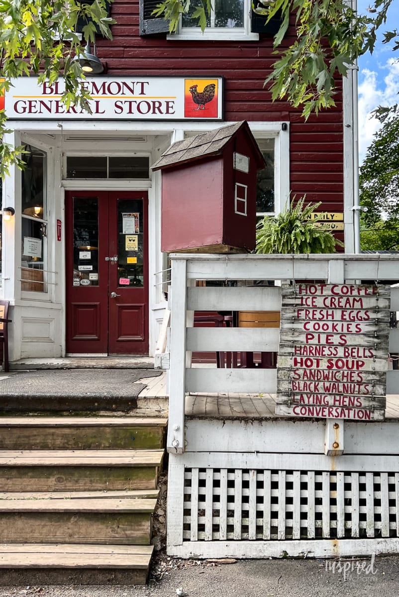 outside general store.