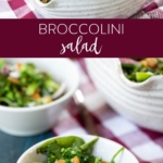 Broccolini Salad in a bowl.