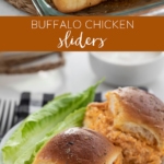 Buffalo Chicken Sliders on a plate.