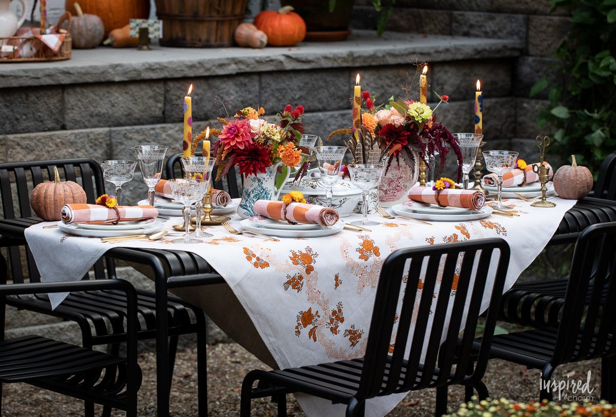 styled Vintage-Inspired Fall Tablescape.