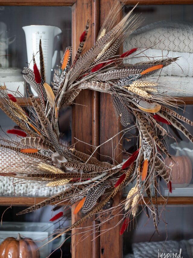 DIY Feather Wreath for Fall