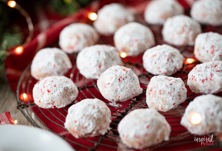 Cherry Walnut Snowball Cookies