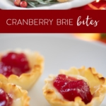 cranberry brie bites on a platter.