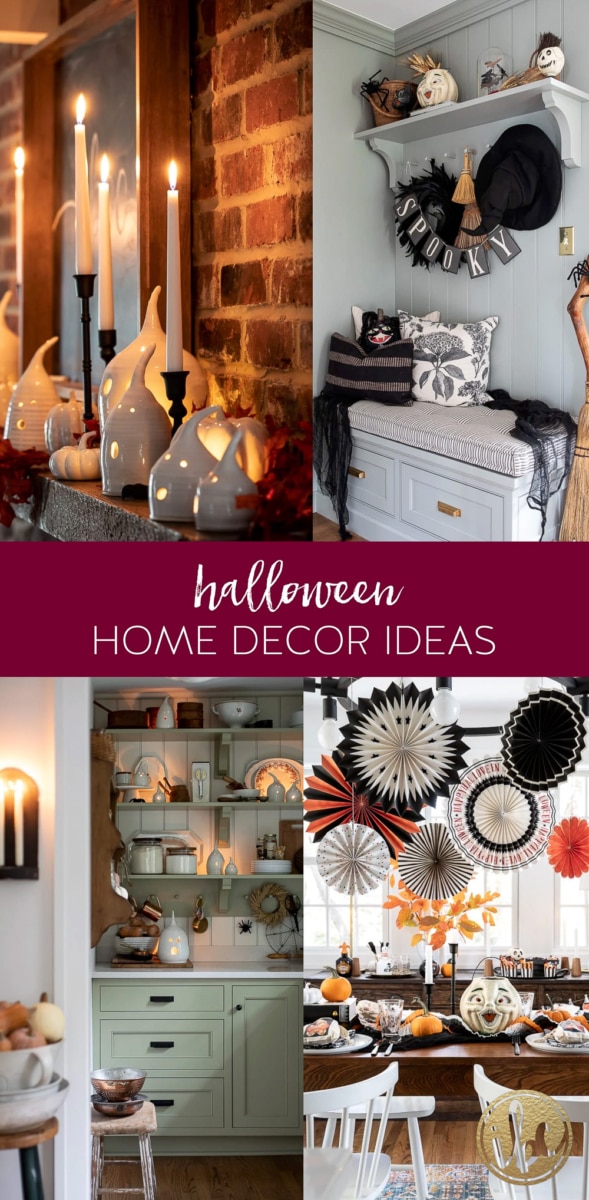 collage of Halloween Home Decor Ideas for Spooky Season