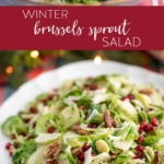 Winter Brussels Sprouts Salad on a platter.
