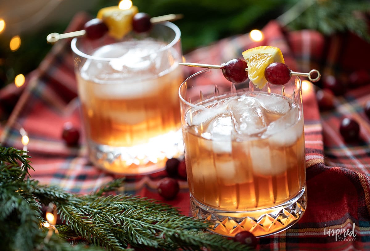 Cranberry Rye Holiday Cocktail