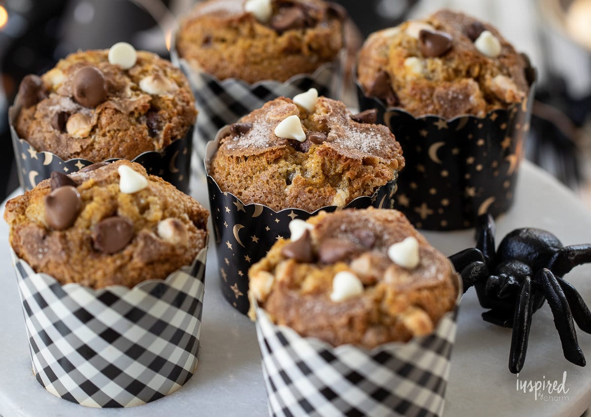 Double Chocolate Chip Pumpkin Muffins