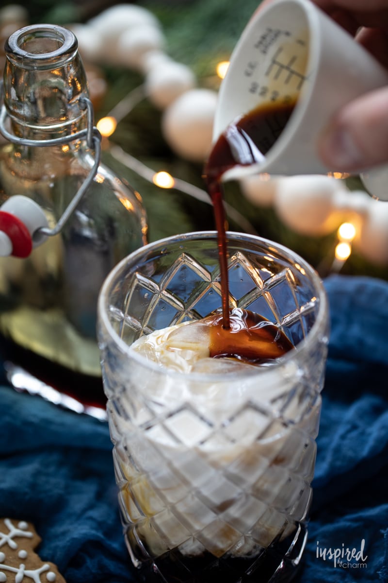making Gingerbread White Russians.