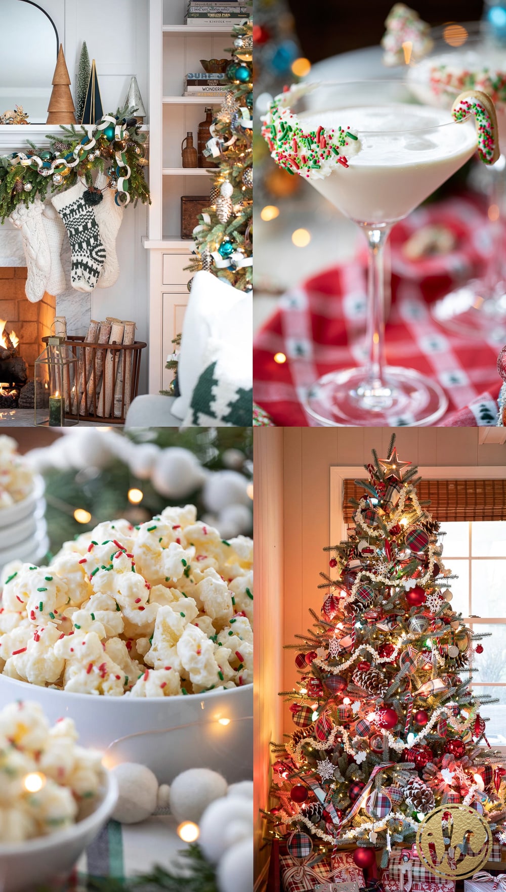 a collage of the best christmas ideas with cocktails, recipes, and decor.