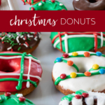 christmas donuts on a platter