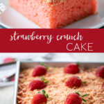 strawberry crunch cake Pinterest image