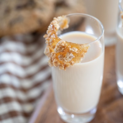 up close oatmeal cookie shot.
