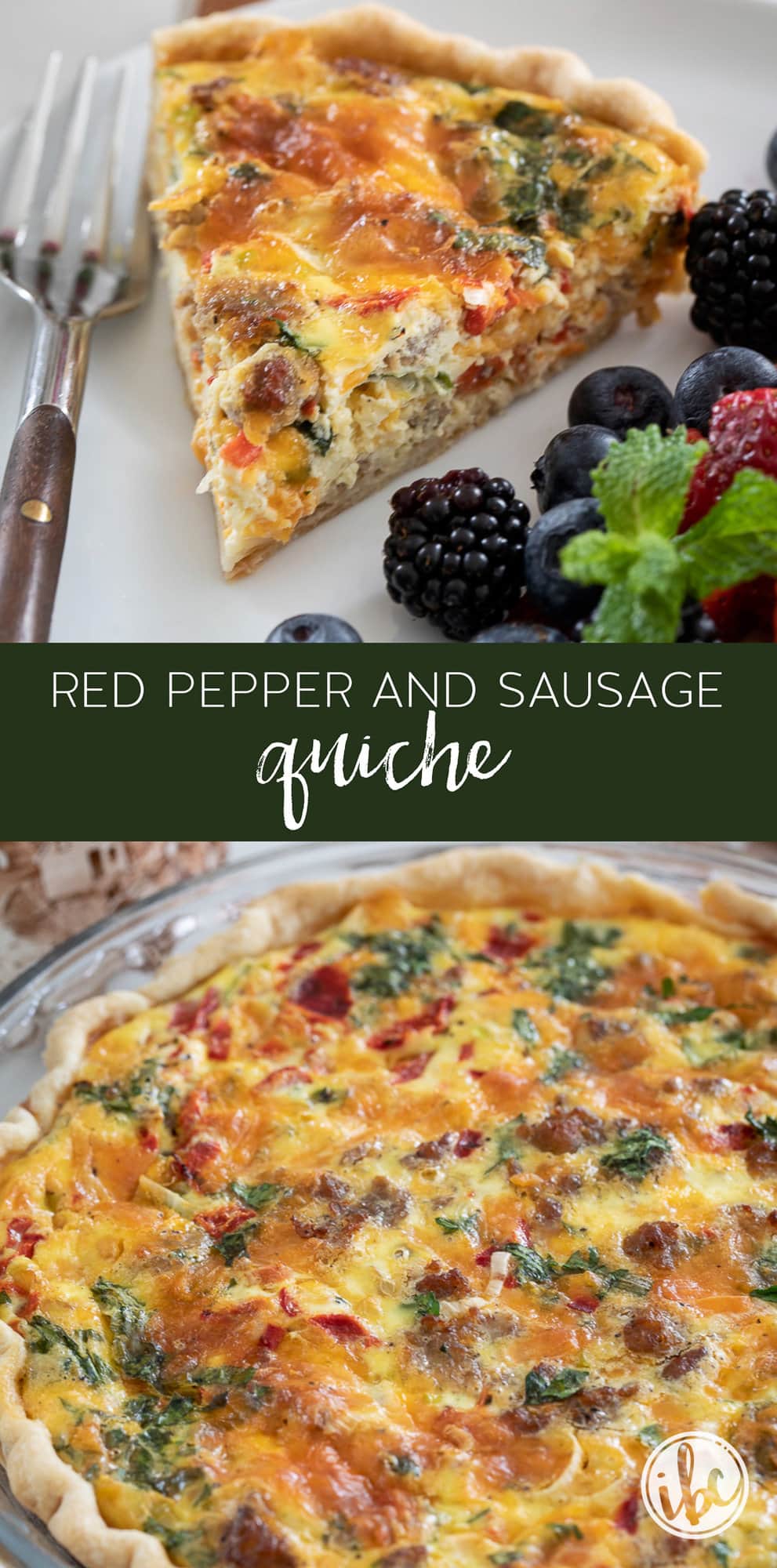 Roasted Red Pepper and Sausage Quiche