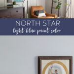 Sherwin-Williams North Star wall paint in bedroom.