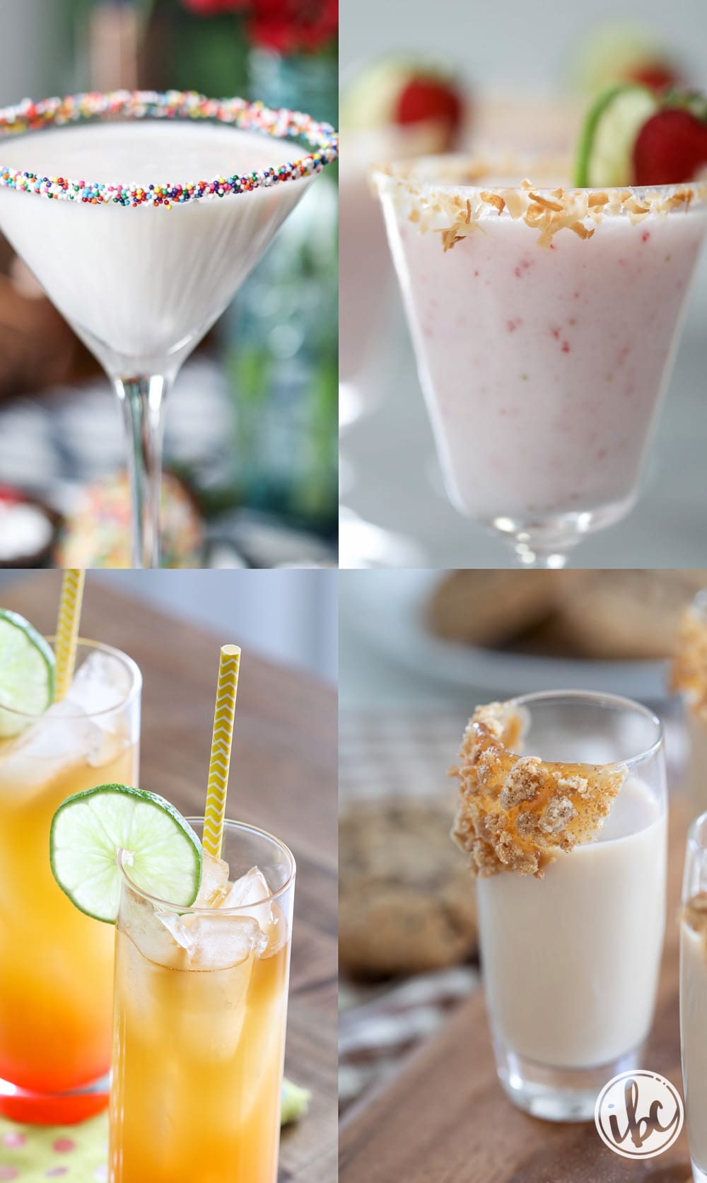 four cocktails Pinterest image