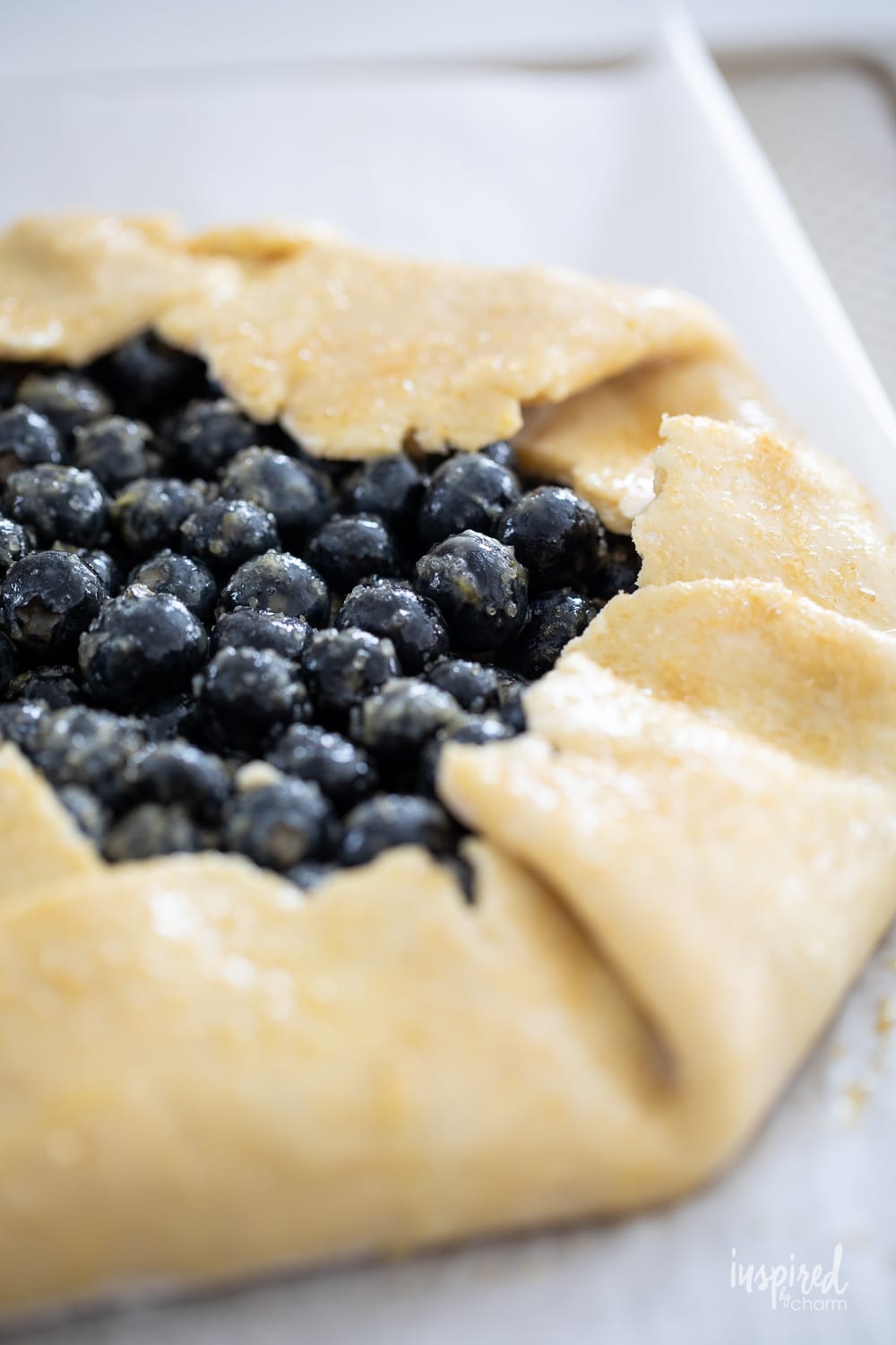 unbaked blueberry galette.