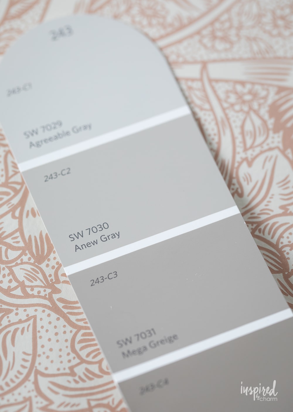 anew gray paint color strip. 