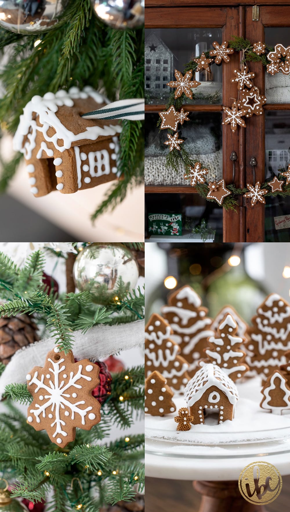 gingerbread cookies used to decorating wreaths, christmas trees, garlands, and more. 