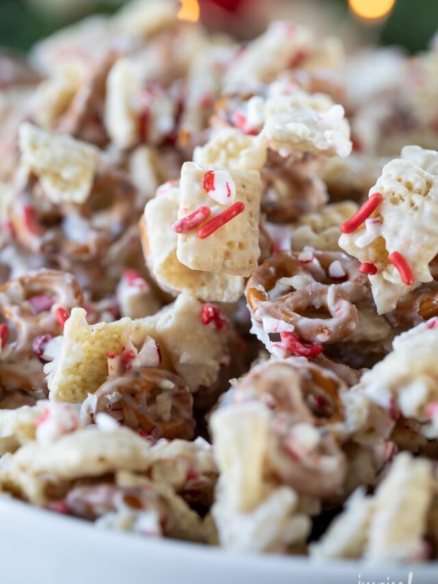 White Chocolate Peppermint White Chocolate Chex Mix