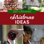 creative Christmas ideas with christmas tree, home decor, and recipe.