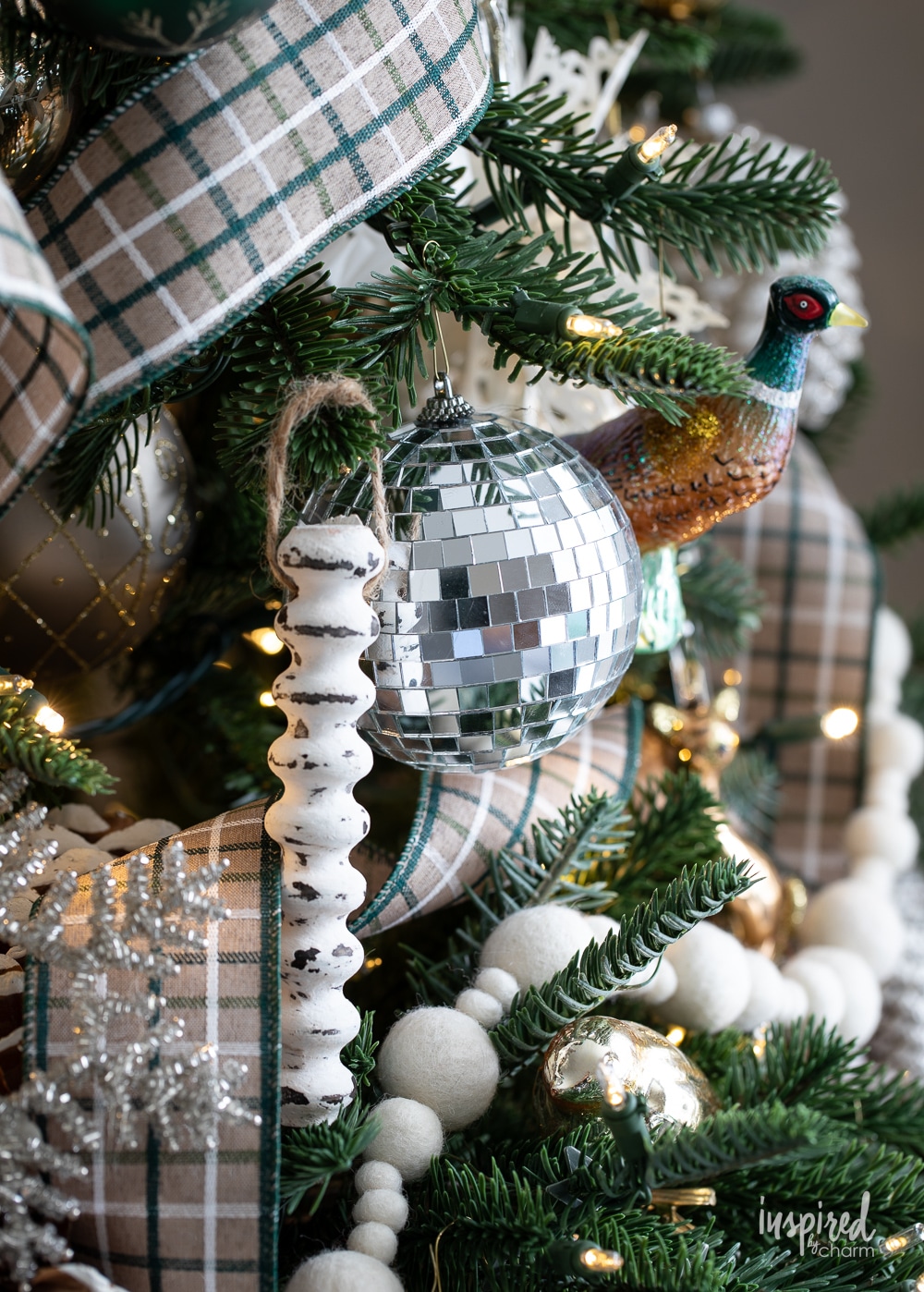disco ball christmas ornament. 