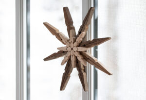Handmade Clothespin Snowflakes
