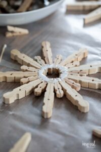 Handmade Clothespin Snowflakes