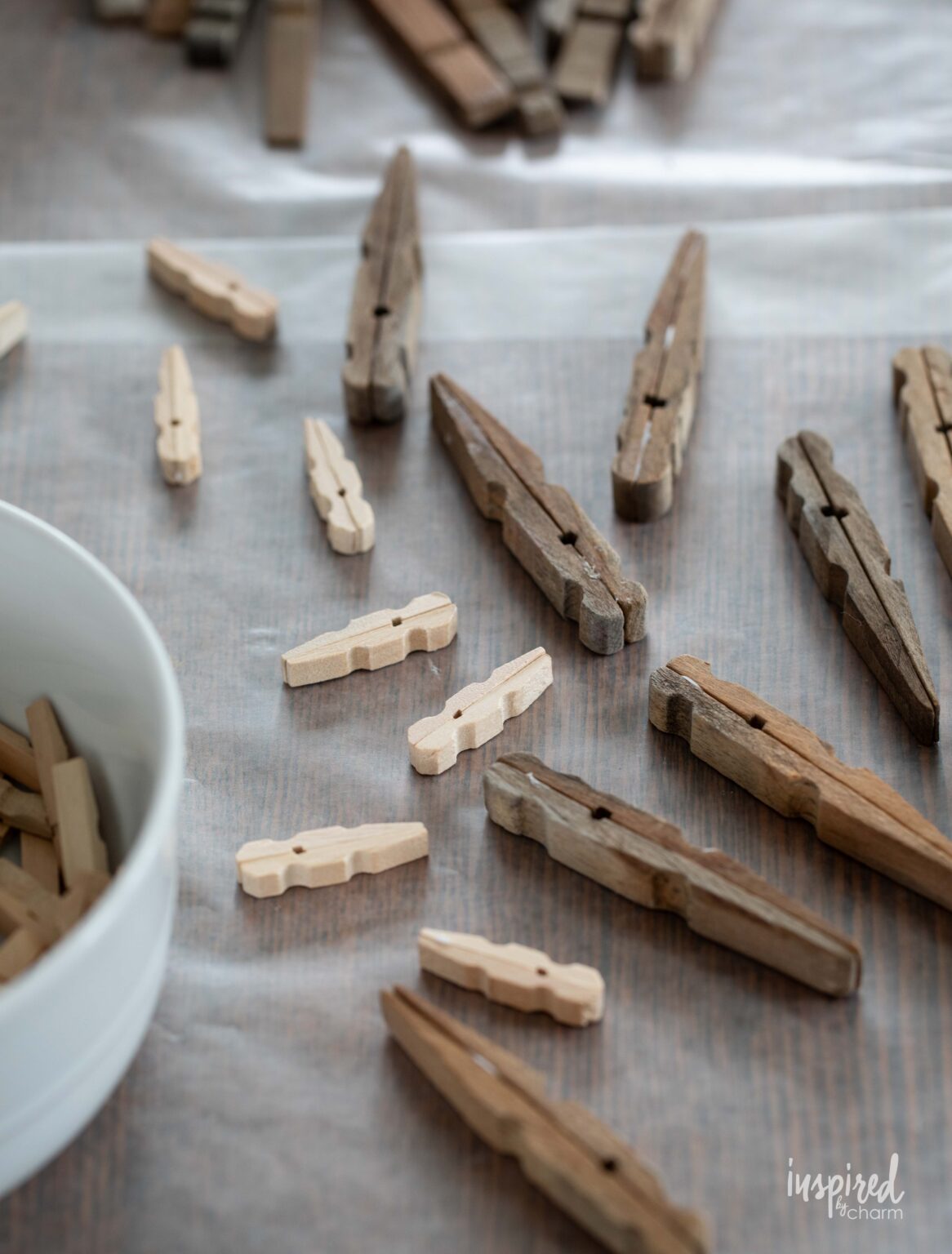 Handmade Clothespin Snowflakes