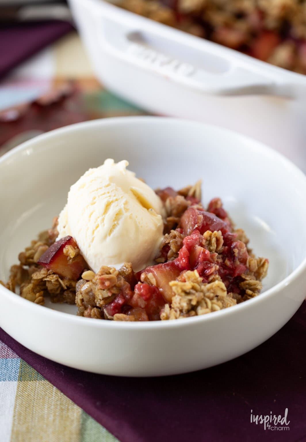 Plum and Raspberry Crisp
