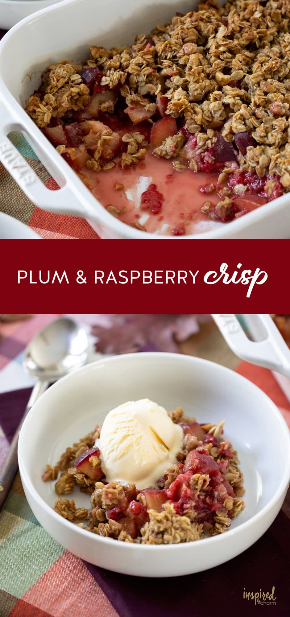 Plum and Raspberry Crisp