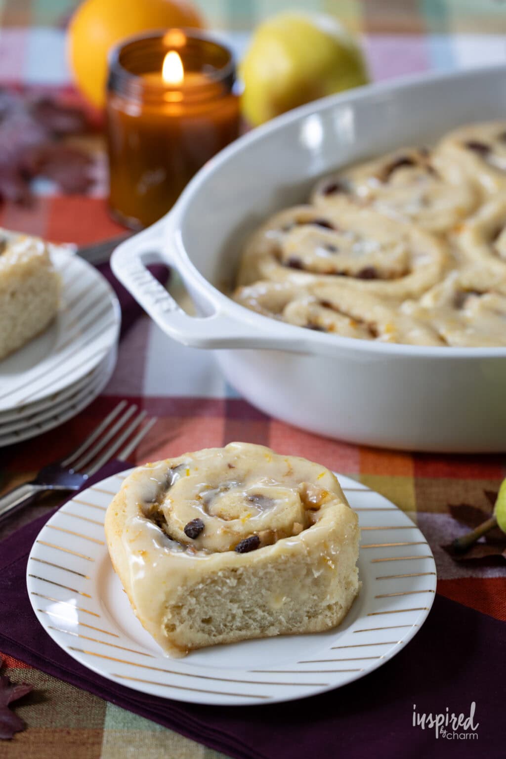 Chelsea Buns with Pears and Raisins