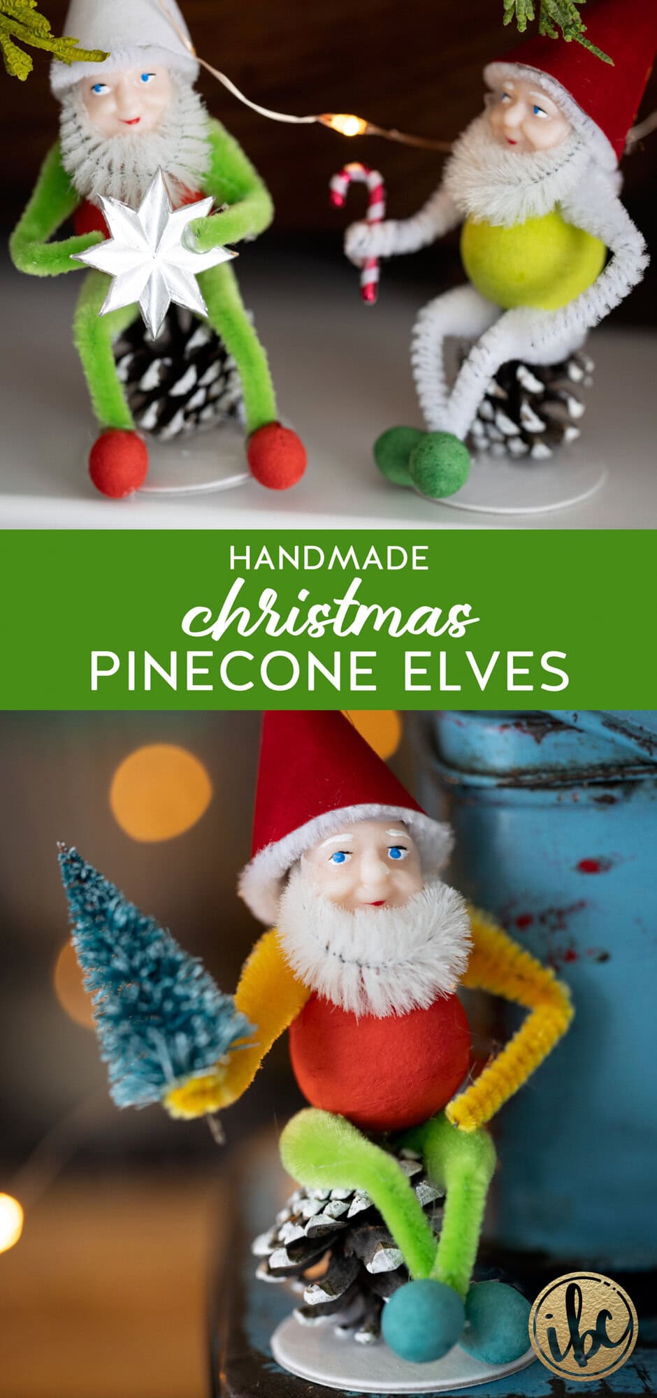 DIY Christmas Pinecone Elves