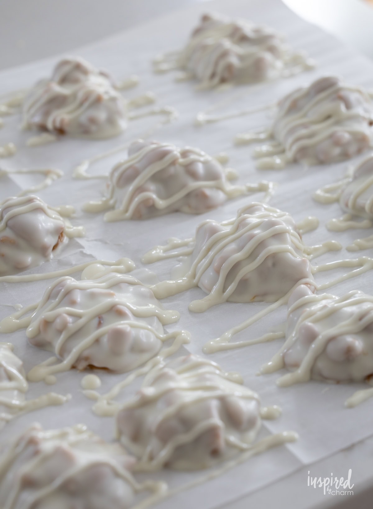 polar bear paws on parchment paper.