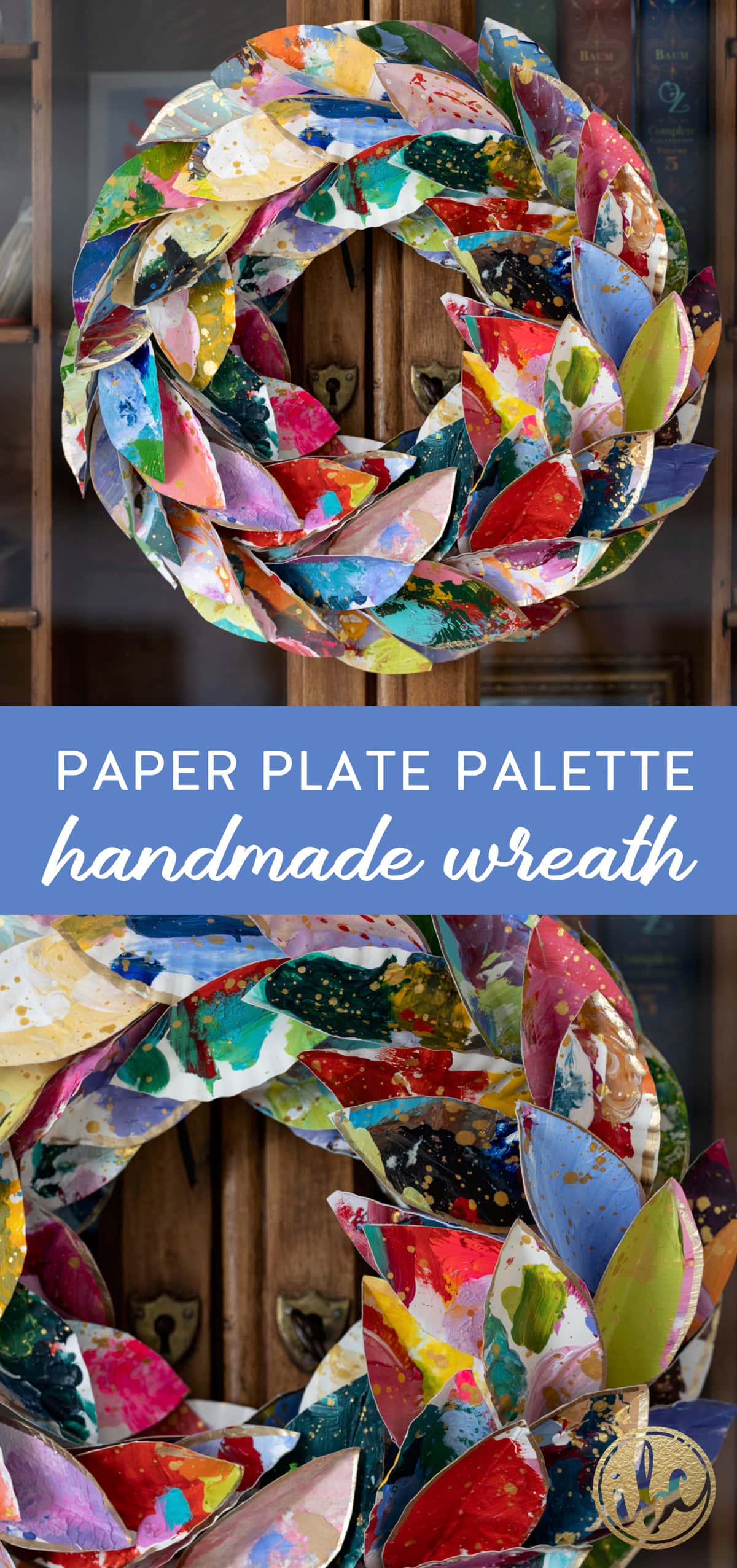 Paper Plate Palette Wreath