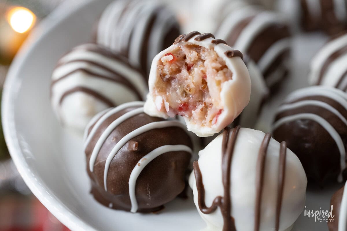 Martha Washington candy with a bite taken out.