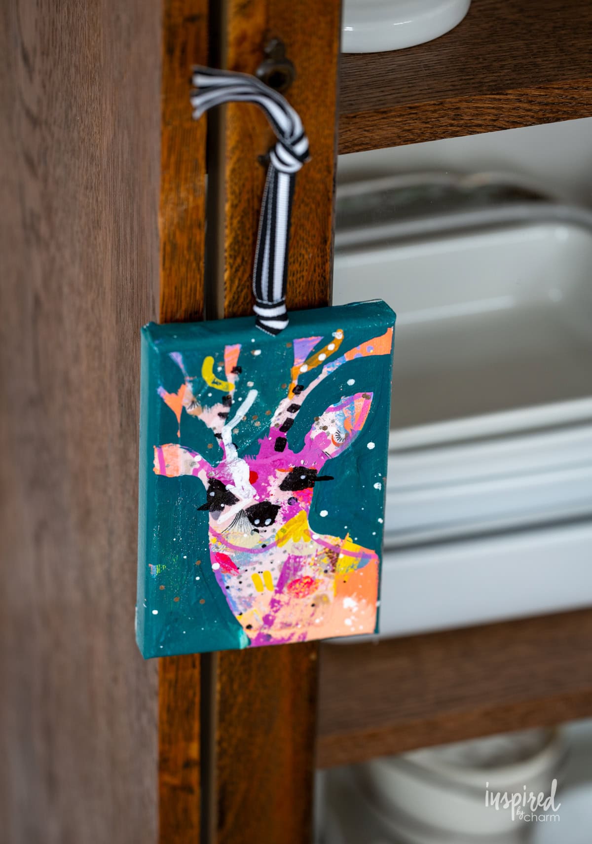 reindeer painting by Amanda Evanston.